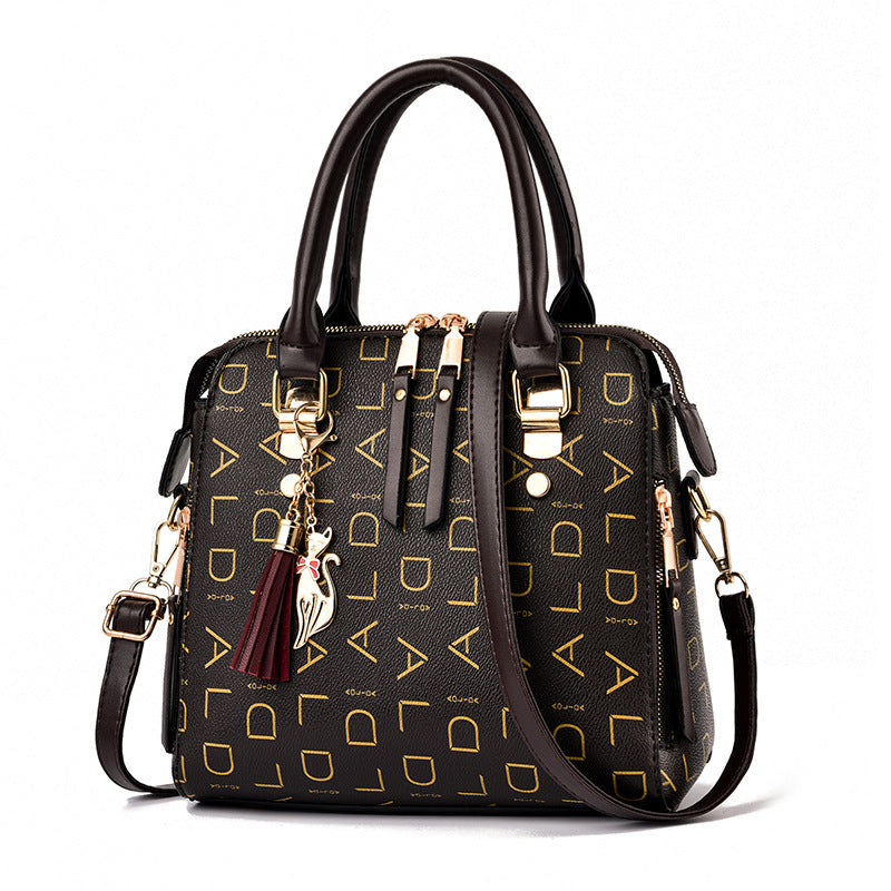 American Smart Charming Letters one-shoulder messenger handbag with fashionable backpack style, featuring letter design and adjustable strap.