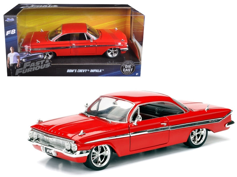 Dom's Chevrolet Impala Red "Fast & Furious F8: The Fate of the Furious" (2017) Movie 1/24 Diecast Model Car by Jada - American Smart