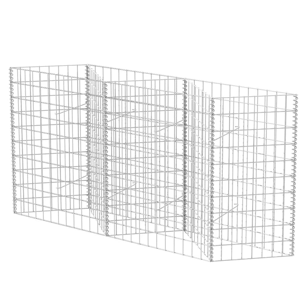 Galvanized steel gabion basket fence panel by American Smart WB, measures 47.2"x11.8"x39.4", with a sturdy wire mesh design.