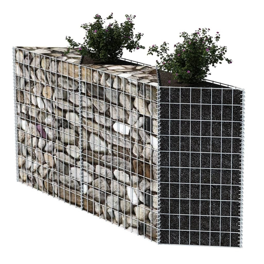 Galvanized steel gabion basket for fencing, 47.2x11.8x39.4 inches, American Smart WB brand, with wire mesh panels.
