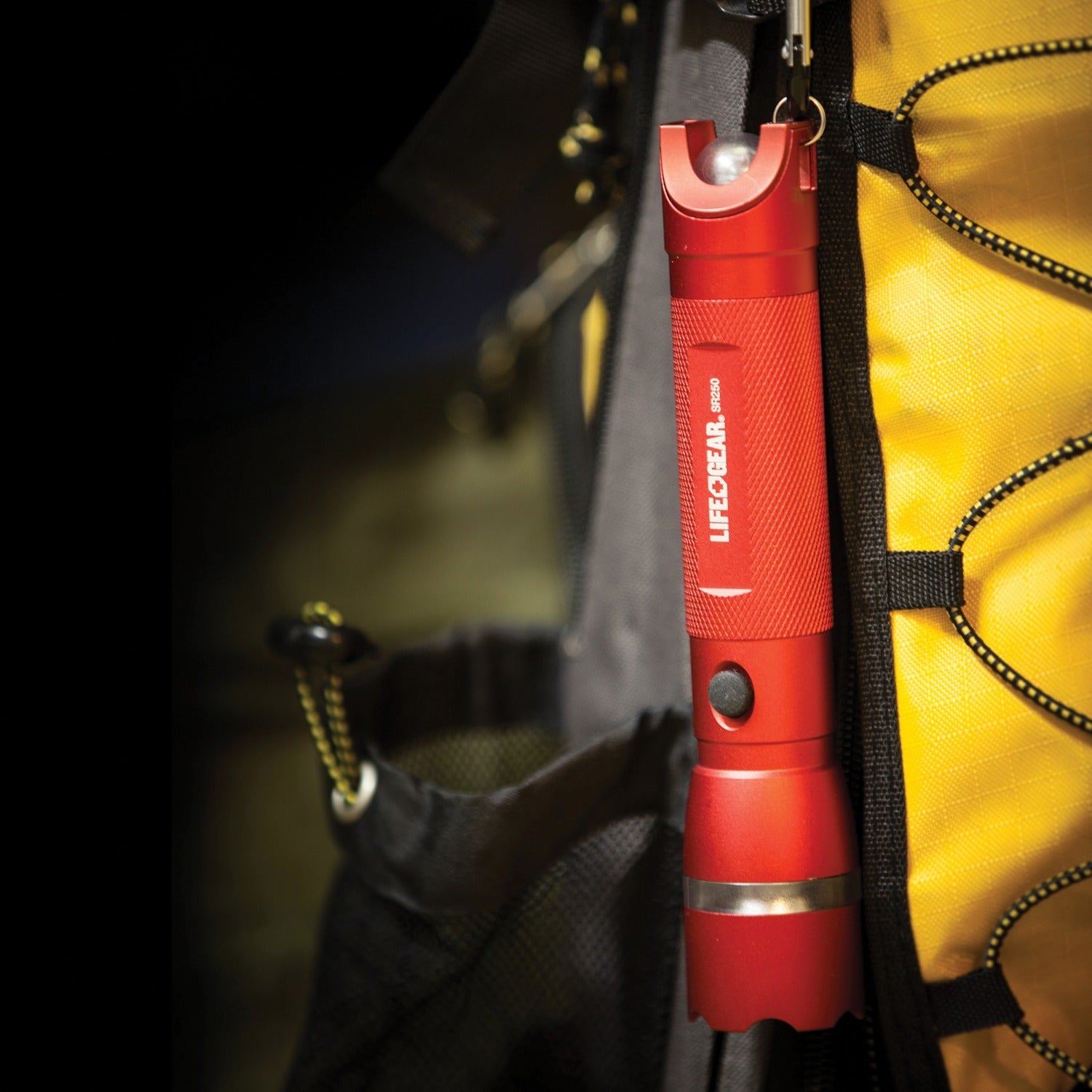 American Smart Life+Gear AA35-60538-RED 300-Lumen search light with emergency signaling and adjustable headlamp design.