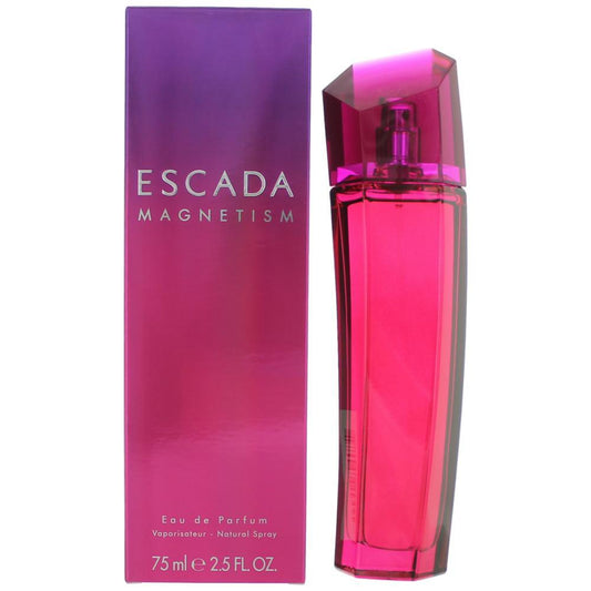 Escada Magnetism Eau De Parfum spray for women, 2.5 oz, showcasing the elegant fragrance bottle.