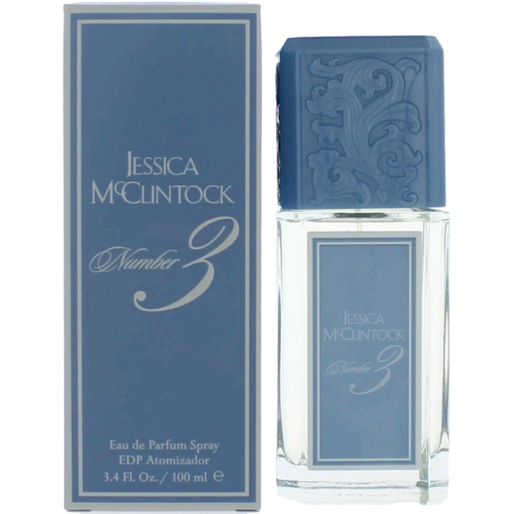 Jessica McClintock Number 3 Eau de Parfum spray for women, 3.4 oz bottle, elegant fragrance from Jessica McClintock.