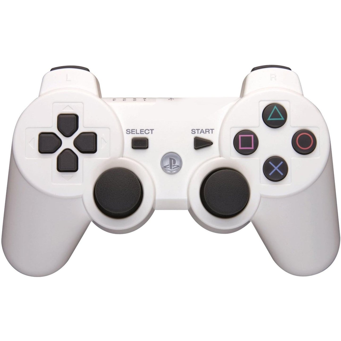 White wireless gaming controller for PlayStation 3 by American Smart, featuring ergonomic design and button controls.