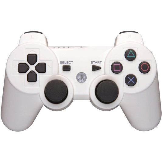 White wireless gaming controller for PlayStation 3 by American Smart, featuring ergonomic design and button controls.