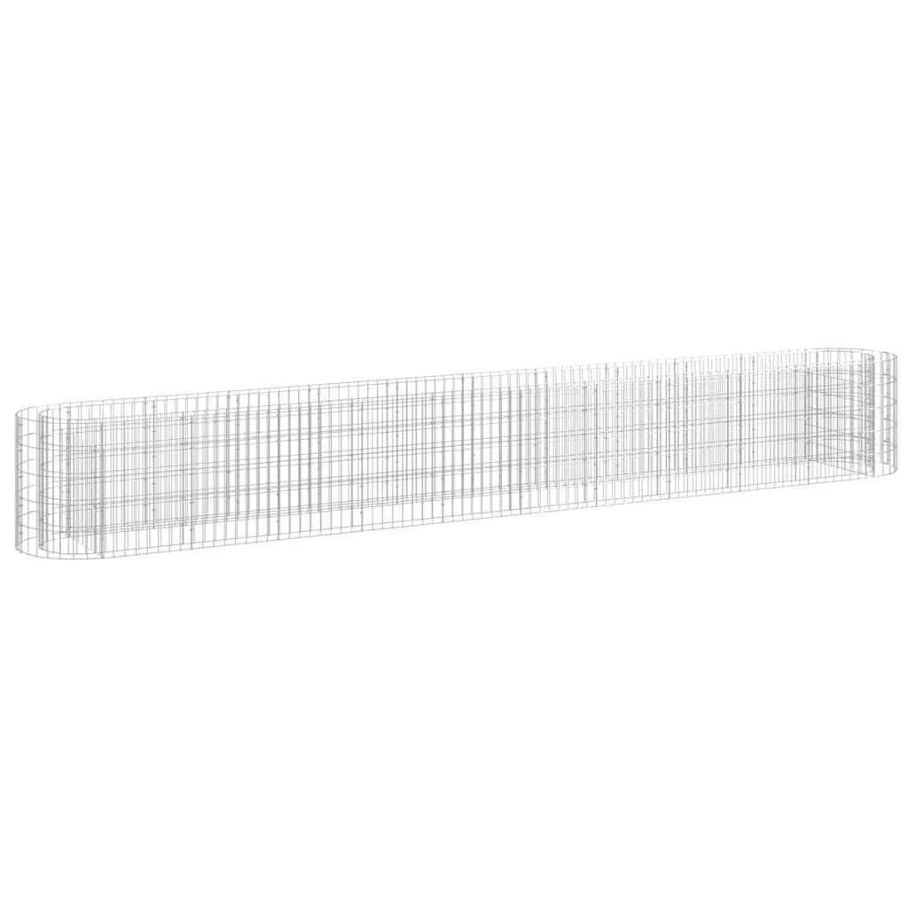 Galvanized iron gabion raised garden bed by American Smart, measuring 157.5"x19.7"x19.7" for outdoor gardening.