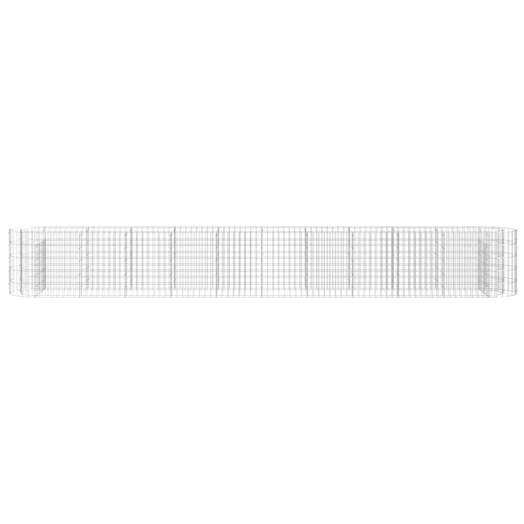 Galvanized iron gabion raised garden bed by American Smart, measuring 157.5x19.7x19.7 inches, suitable for gardening.
