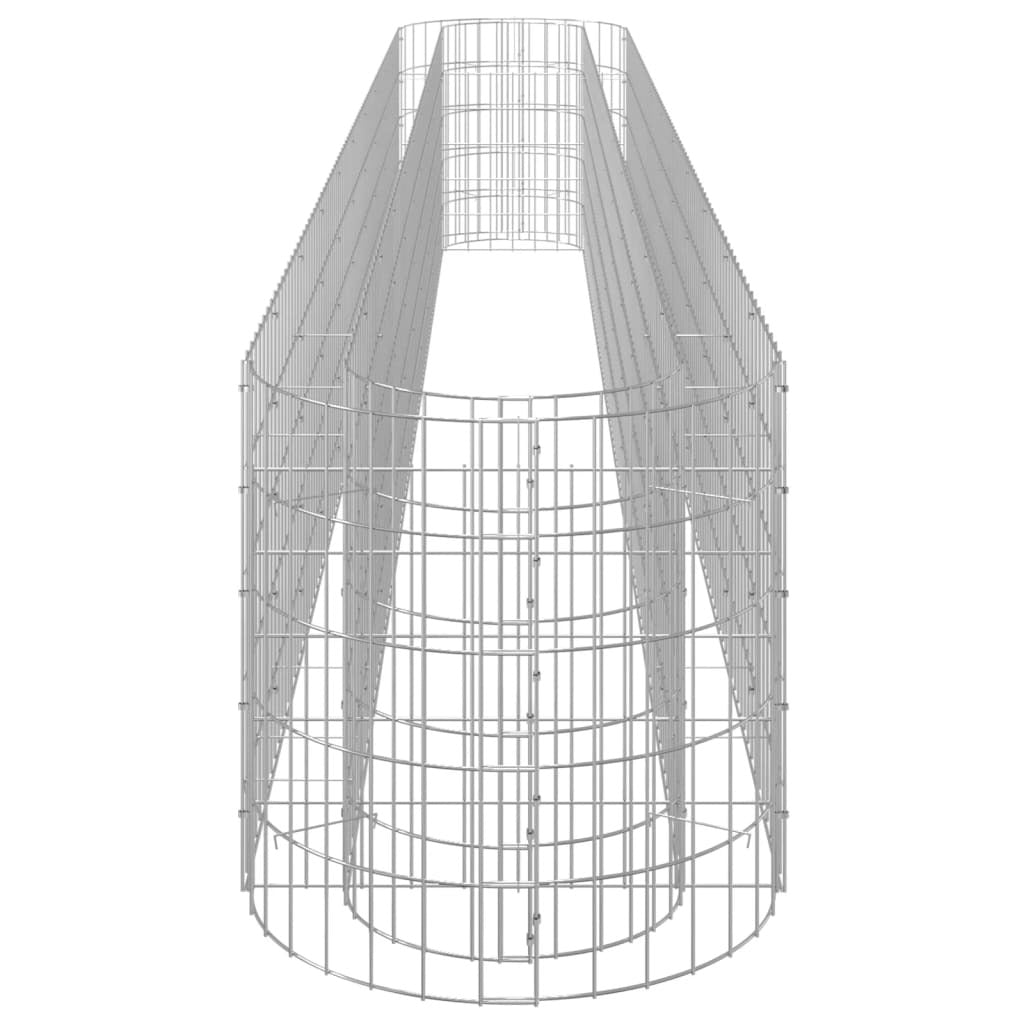 Galvanized iron gabion raised garden bed by American Smart WB, measuring 157.5x19.7x19.7 inches, suitable for outdoor gardening.