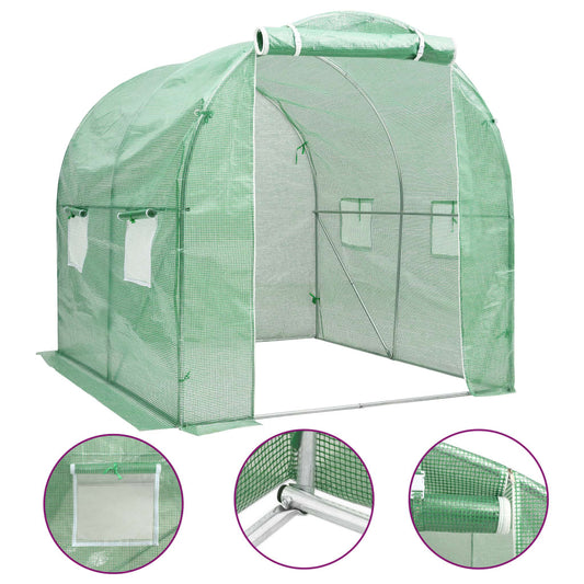 American Smart greenhouse, 43.1 ft gardening structure with 6.6'x6.6'x6.6' dimensions, shown assembled in a garden setting.
