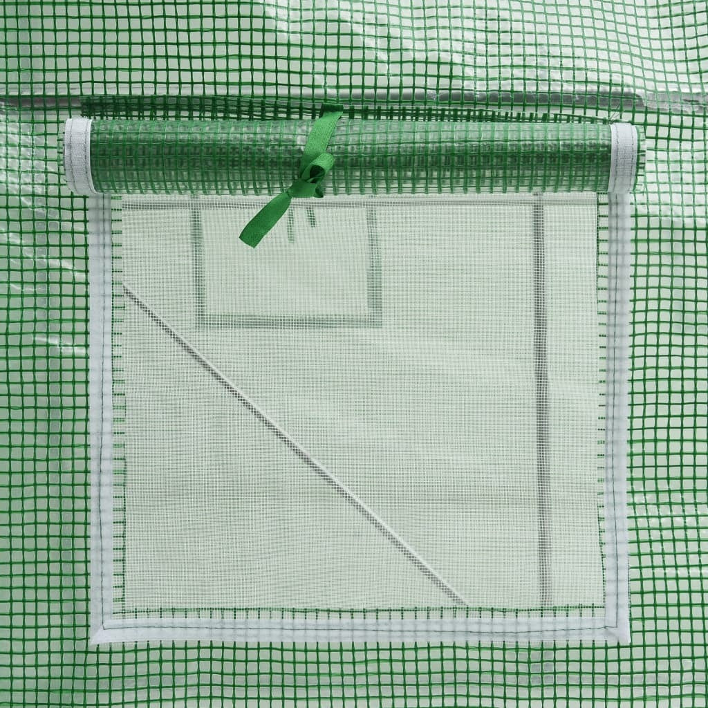 American Smart greenhouse in green, 6.6x6.6x6.6 feet, suitable for gardening, with clear panels and sturdy frame.