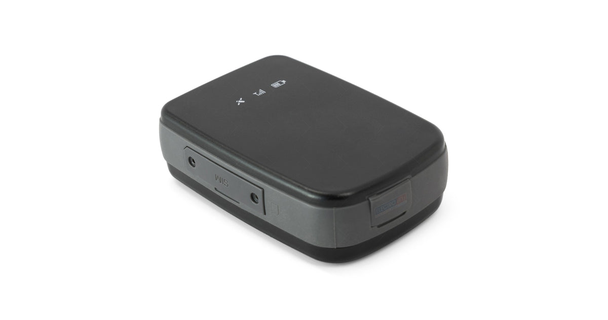 American Smart iTrack PUCK GPS tracker for motorcycles, compact device with GSM connectivity for real-time location tracking.