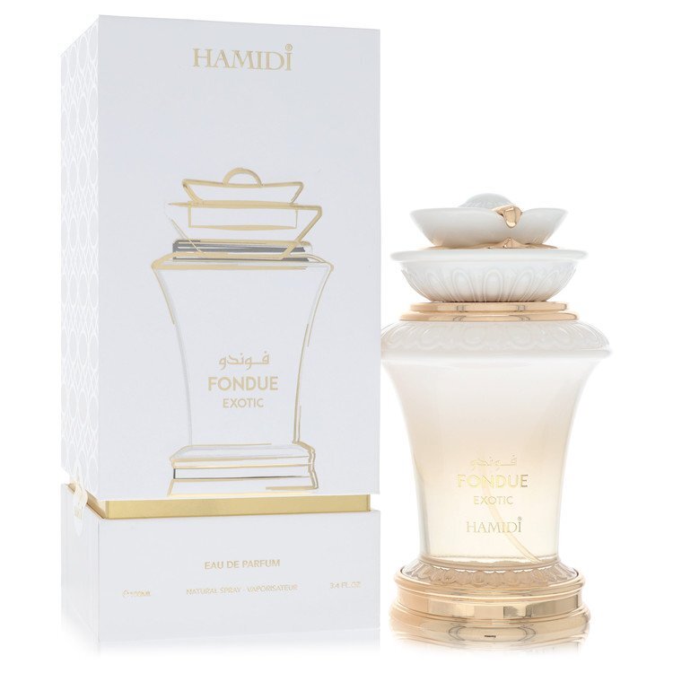 Hamidi Fondue Exotic Eau De Parfum spray for women, 3.4 oz, featuring a luxurious fragrance bottle from American Smart.