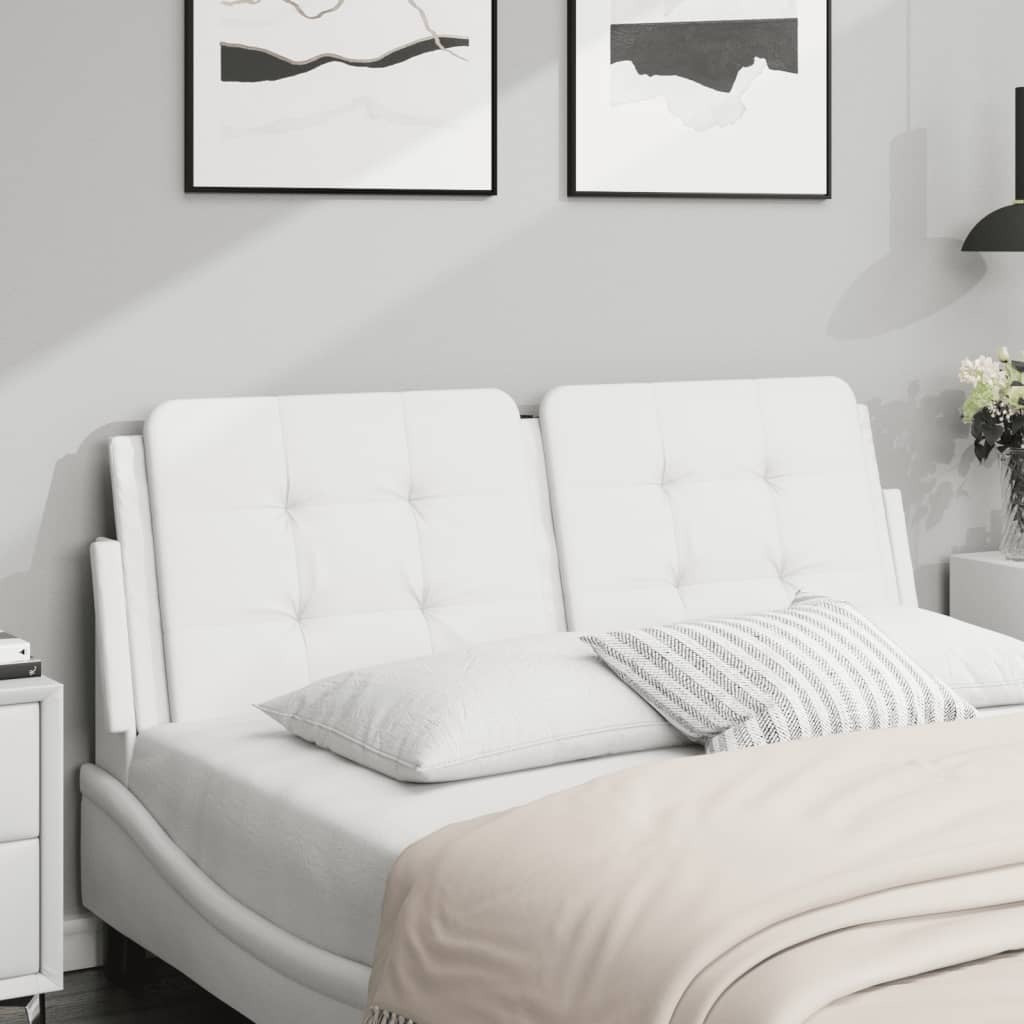 White Zadar headboard cushion by American Smart in faux leather, 53.9 inches, designed for headboards and footboards.