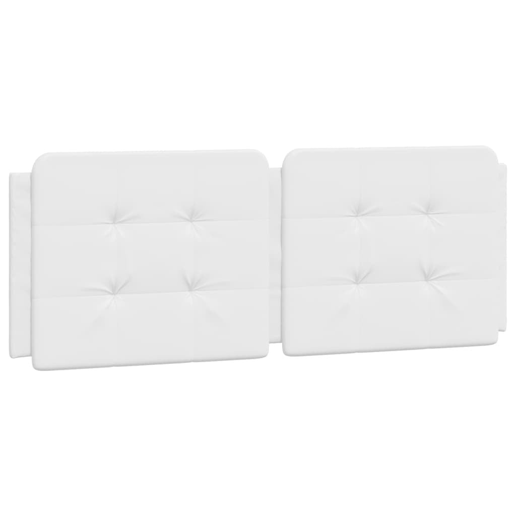 White faux leather headboard cushion "Zadar" by American Smart, 53.9 inches long, soft padding for comfortable bedroom decor.