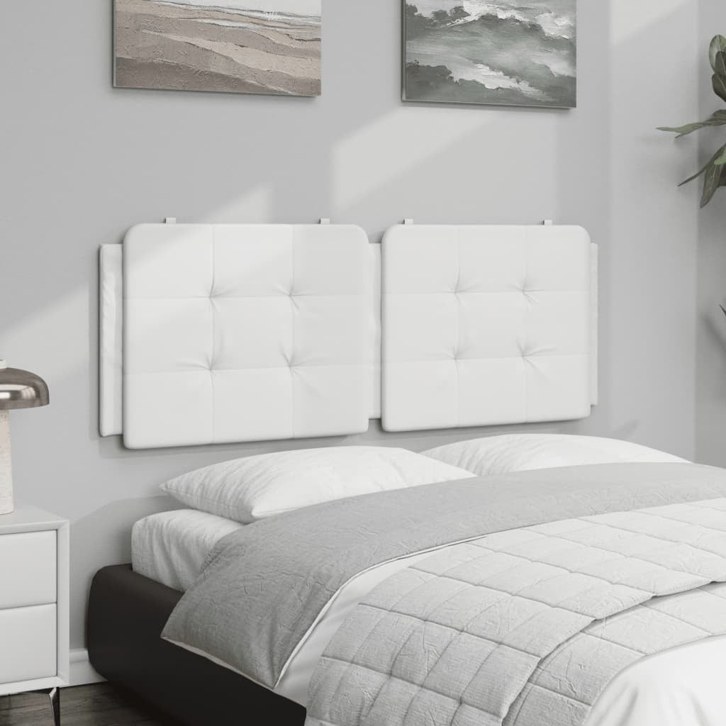 White Zadar headboard cushion in faux leather, designed for headboards and footboards, by American Smart WB.