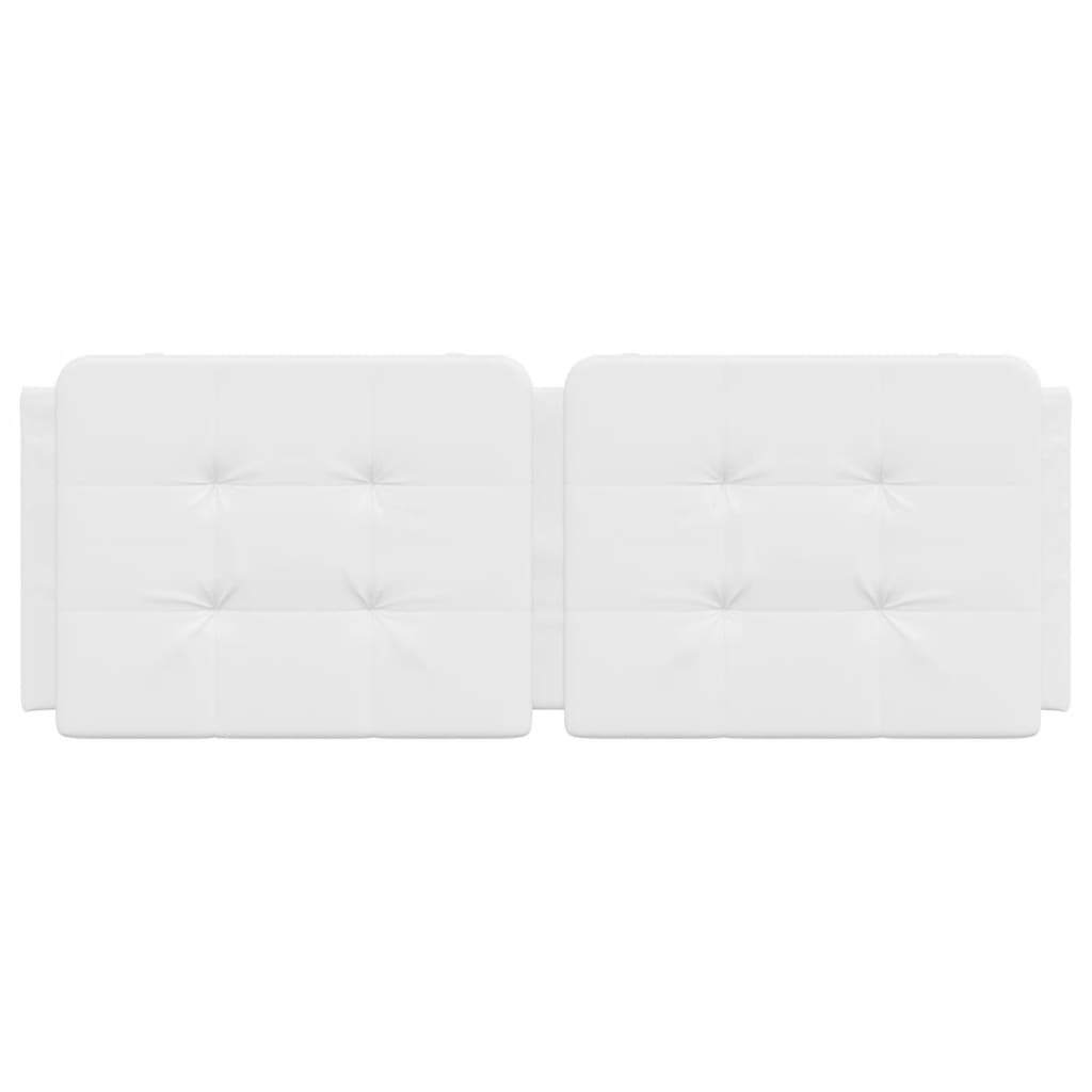 White faux leather headboard cushion "Zadar" by American Smart, measuring 53.9 inches, designed for headboards and footboards.