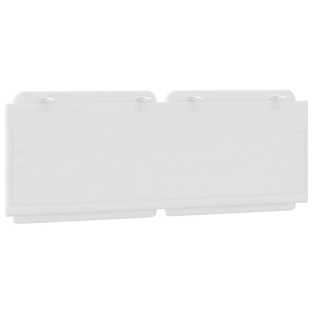 White Zadar headboard cushion in faux leather, 53.9 inches, designed for headboards and footboards by American Smart.