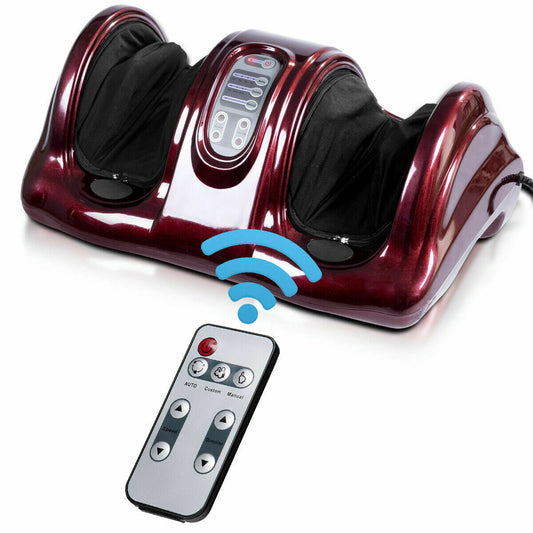 Dark red American Smart Shiatsu foot massager with high intensity rollers for soothing foot relaxation and pain relief.
