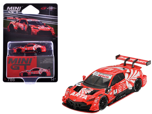 Mini GT Honda NSX-GT "Type S" GT500 #8 Tomoki Nojiri & Toshiki Oyu diecast model car, detailed 1/64 scale from the Super GT Series.