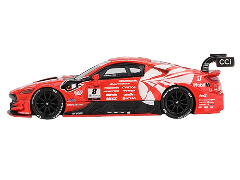 Mini GT Honda NSX-GT "Type S" GT500 #8 Tomoki Nojiri Toshiki Oyu diecast model car, 1/64 scale, limited edition, detailed collectible.