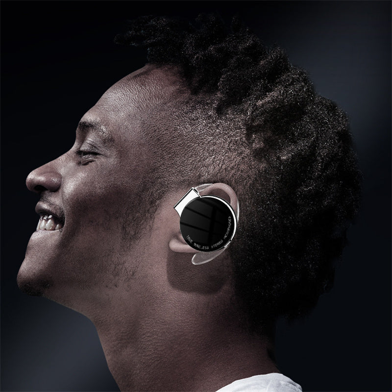 Black US F2 TWS wireless Bluetooth headset with noise-canceling, luminous running light, sports earbuds by American Smart WB.