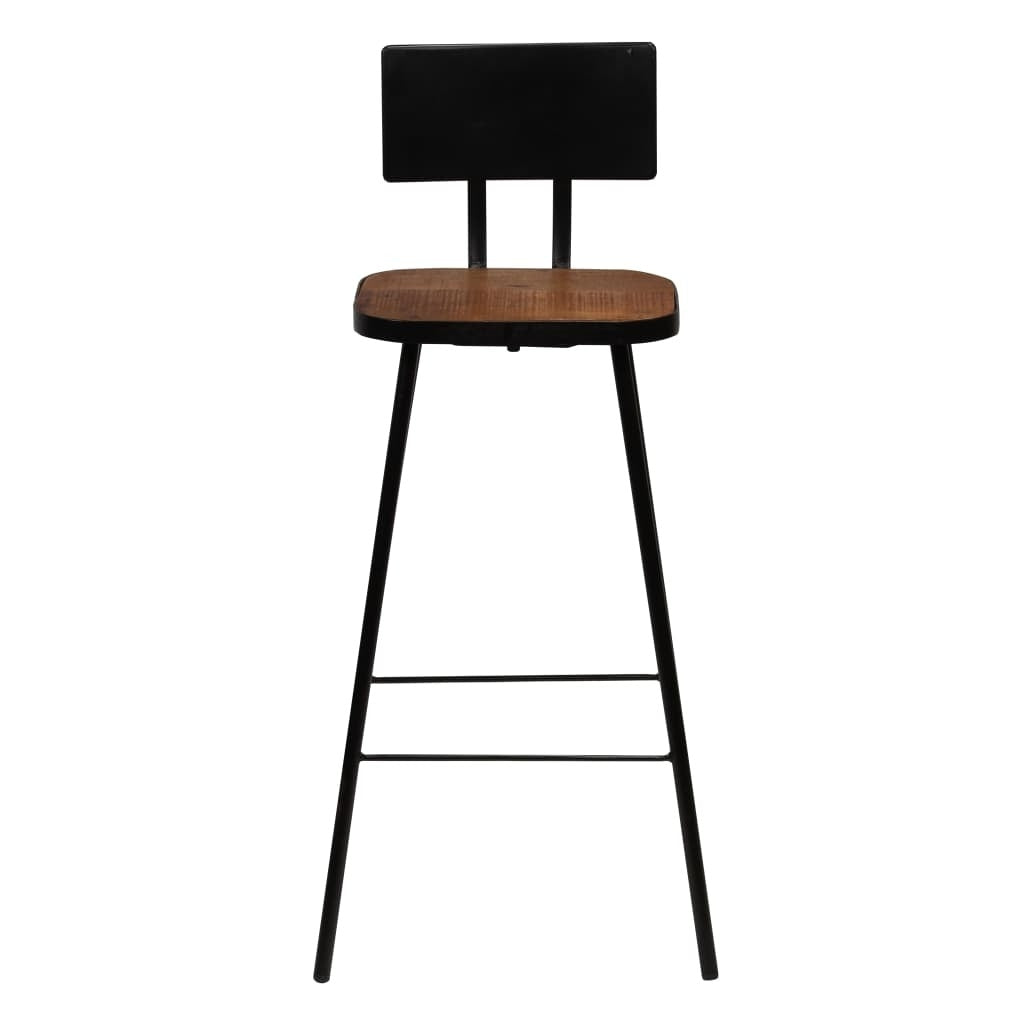 Three-piece solid reclaimed wood bar set from American Smart, featuring a tabletop and matching stools for kitchen and dining.