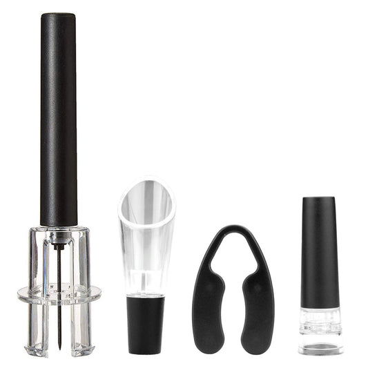 Brentwood Air Pump Wine Bottle Opener with Foil Cutter, Vacuum Stopper, Aerator Pourer - American Smart