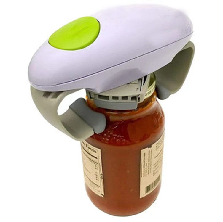 Color: Green - Multifunctional Electric Automatic Bottle Jar Opener One-Click Adjustable Kitchen Gadgets - American Smart