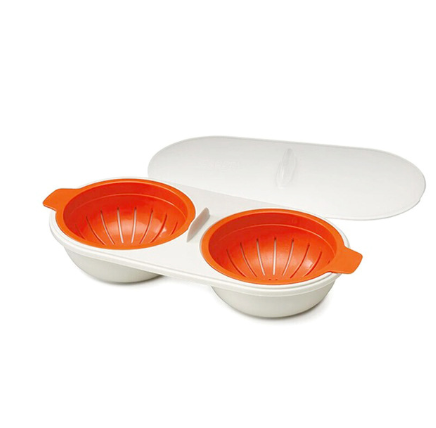 Color: Orange1 - Microwave oven, egg cup, food grade steamed egg - American Smart