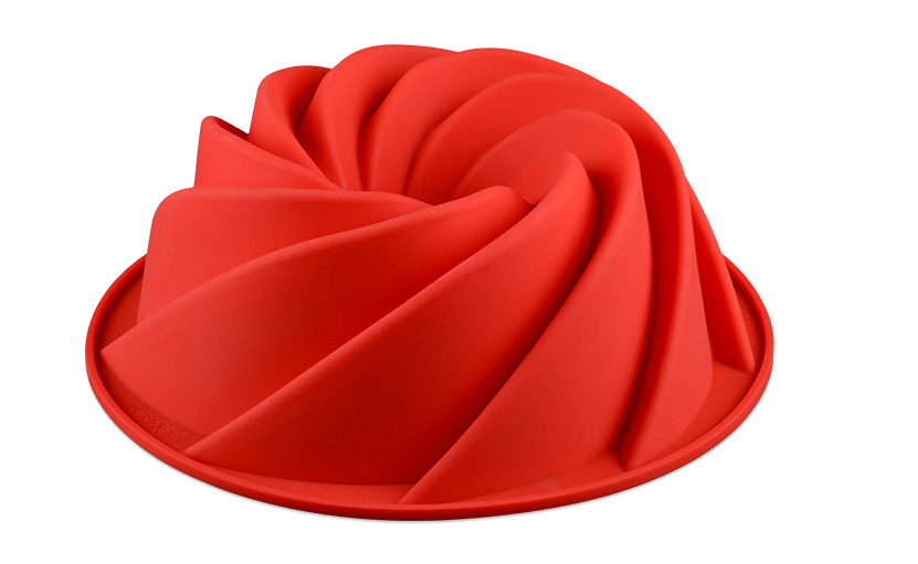 Color: Purple - Silicone Round Cake Mold Cyclone Bakeware Large Hollow Spiral Cake Mold DIY Baking Mold - American Smart