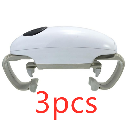 Color: White3pcs - Multifunctional Electric Automatic Bottle Jar Opener One-Click Adjustable Kitchen Gadgets - American Smart