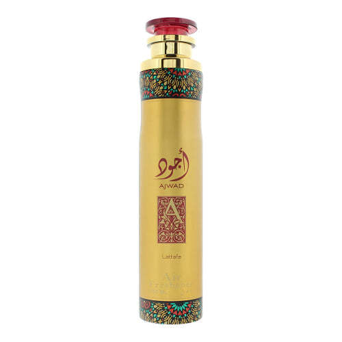 Lattafa Ajwad men's bath and body air freshener spray by American Smart WB, featuring a sleek bottle design.
