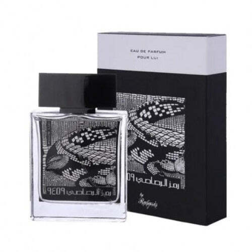 Men's Rasasi Rumz Al Rasasi 9459 Pour Lui Eau De Parfum bottle with sleek design and dark fragrance notes.