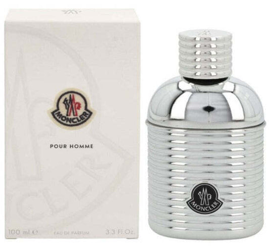 American Smart Moncler Pour Homme Eau De Parfum men's cologne bottle with sleek design and branding.