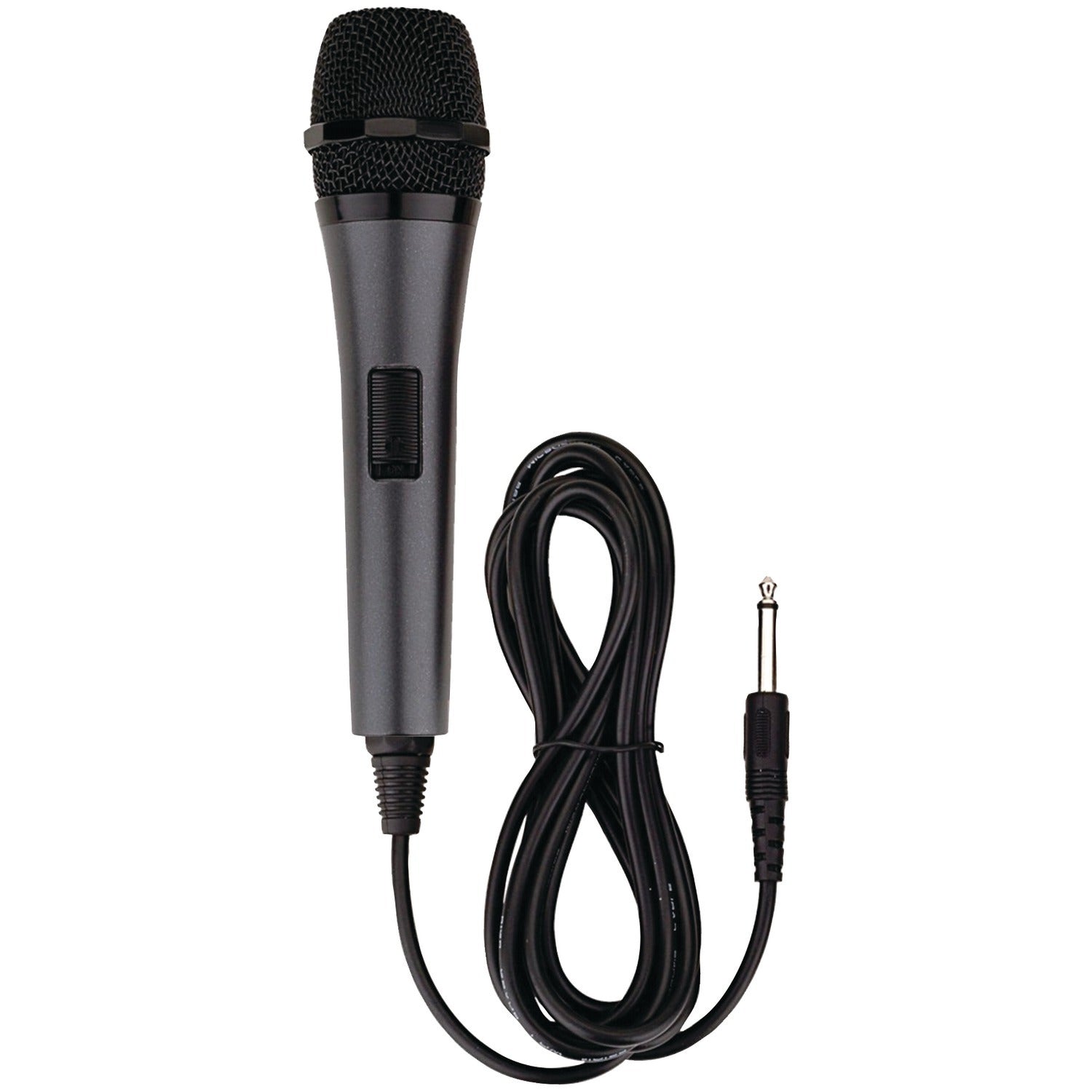 American Smart Karaoke USA M187 professional dynamic microphone for karaoke and sound amplification, shown with cable and microphone head.
