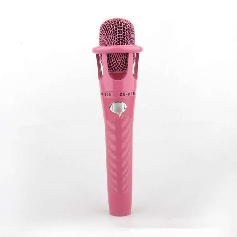 Color: Pink - E-300 handheld microphone network karaoke - American Smart
