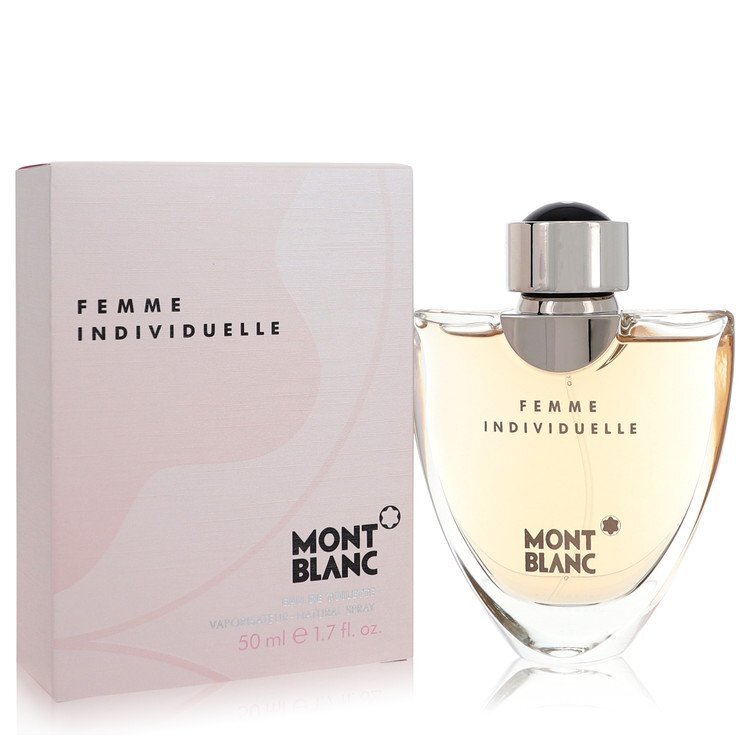 Mont Blanc Individuelle Eau de Toilette spray for women, 1.7 oz, featuring a sleek glass bottle with elegant design.