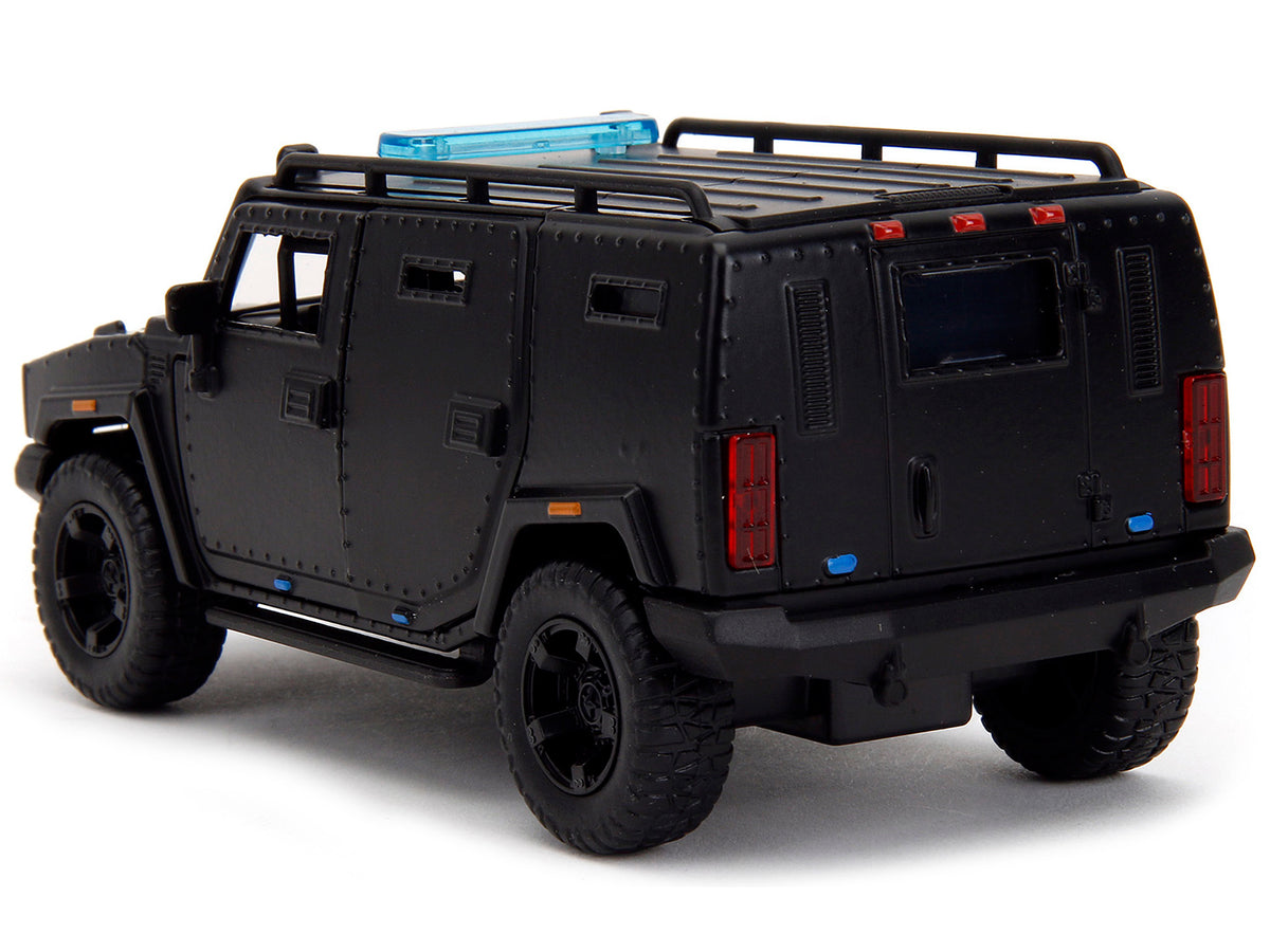 Black 1/32 diecast model of the Agency SUV "Fast X" from Fast & Furious series by Jada, detailed movie replica.