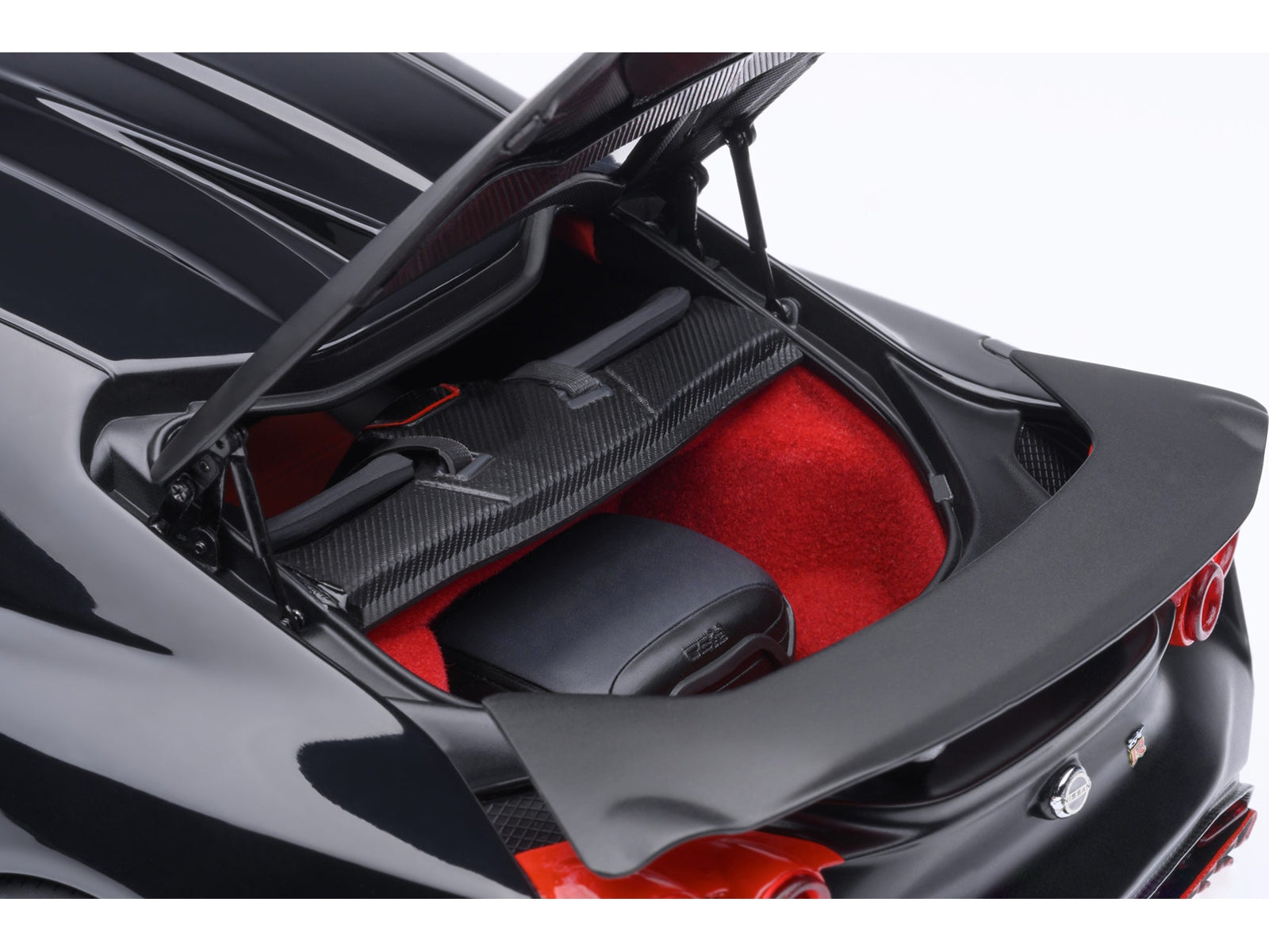 Nissan GT-R50 by ItalDesign 1/18 scale model car in black and matte black, detailed collectible by Autoart.
