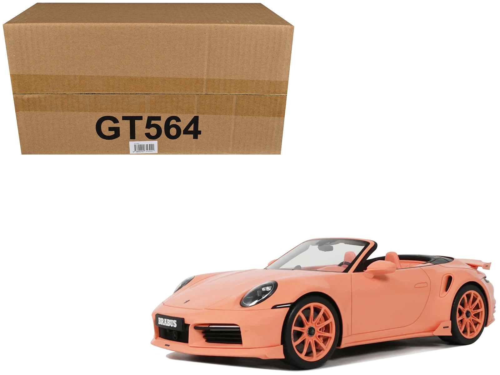 2024 Brabus 900 Peetch Pink 1/18 scale model car with pink interior by GT Spirit, detailed collectible vehicle.