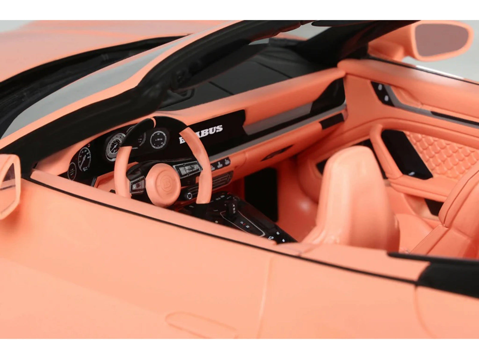 2024 Brabus 900 Peetch Pink model car by GT Spirit, 1/18 scale with pink interior, detailed collectible vehicle.