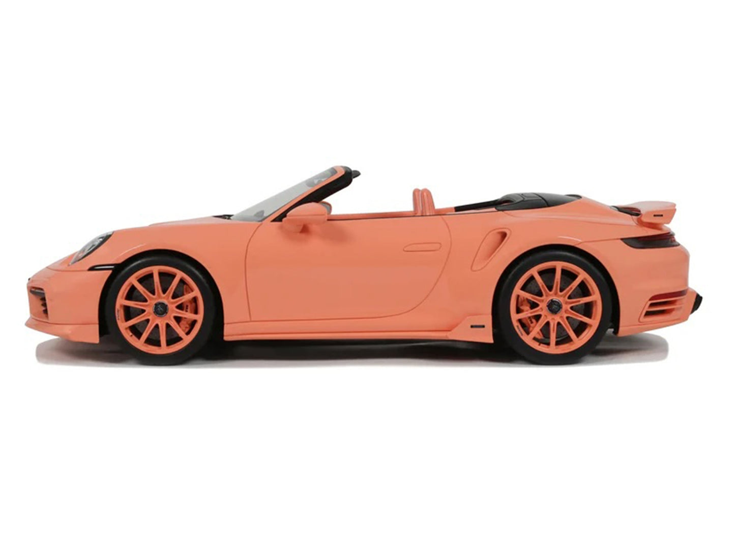2024 Brabus 900 Peetch Pink 1/18 scale model car by GT Spirit, featuring pink exterior and interior details.