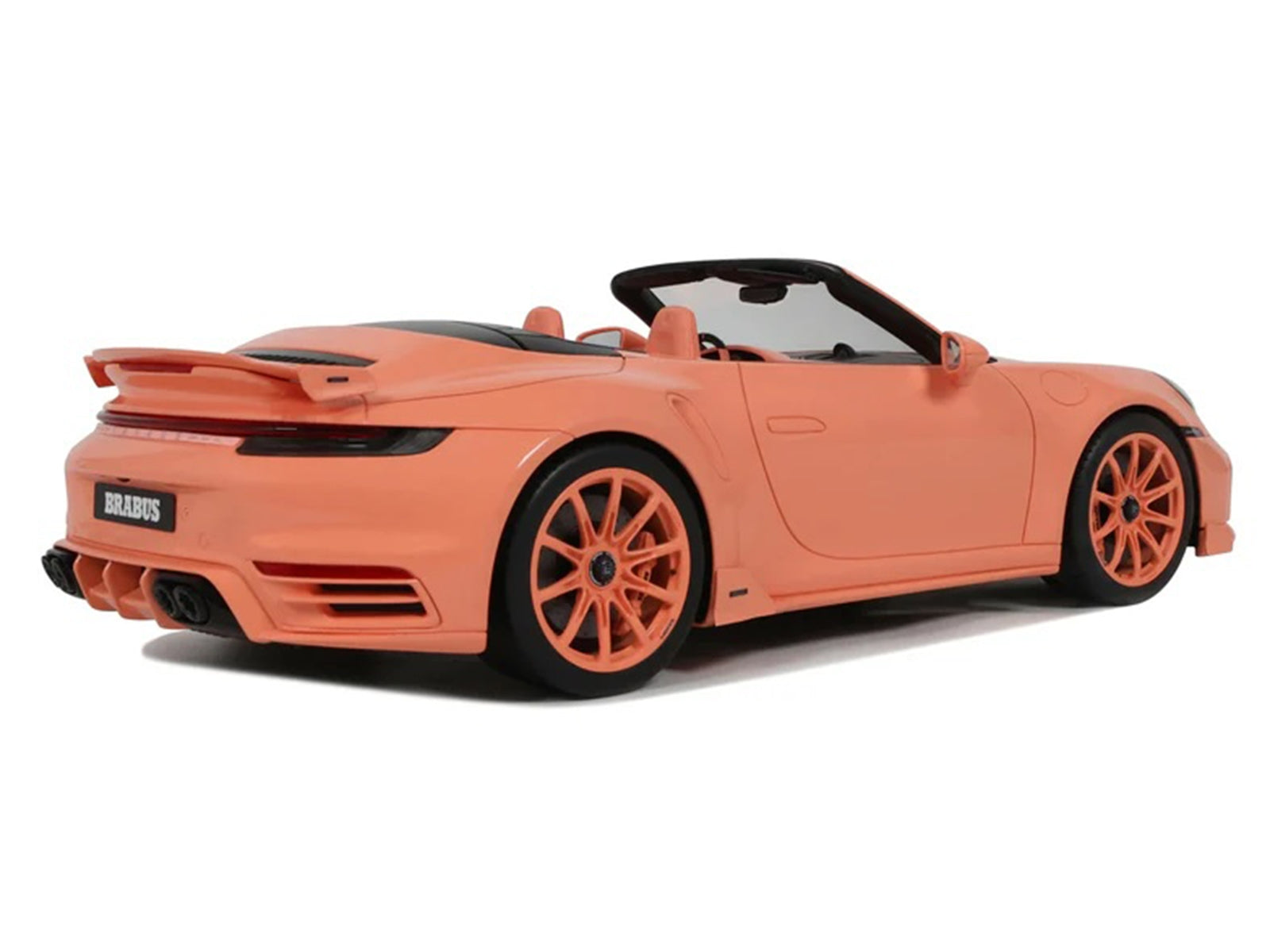 2024 Brabus 900 Peetch Pink 1/18 scale model car by GT Spirit, showcasing pink exterior and interior details.