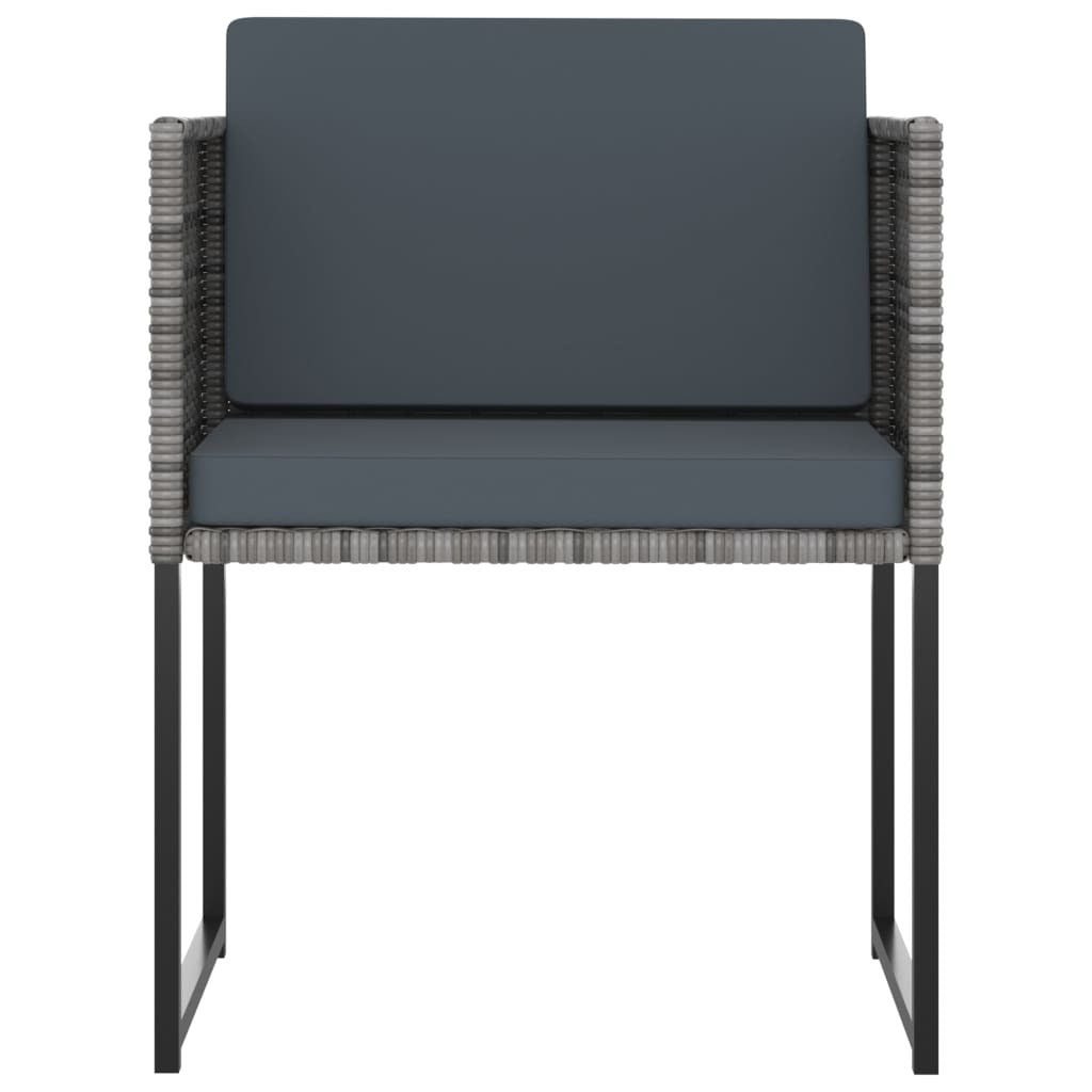 11-piece outdoor patio dining set with gray poly rattan and cushions by American Smart, designed for outdoor entertaining.