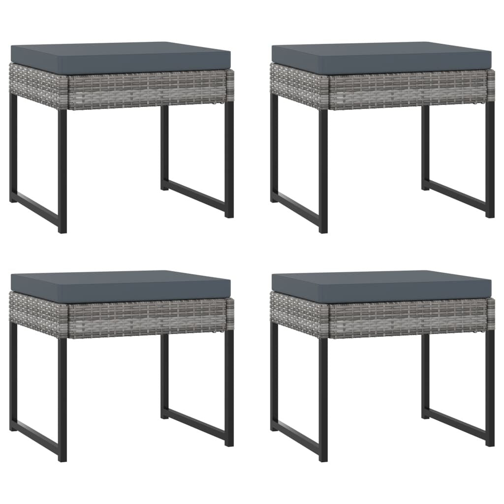 Gray 11-piece patio dining set with cushions, made of durable poly rattan, by American Smart for outdoor dining and entertaining.