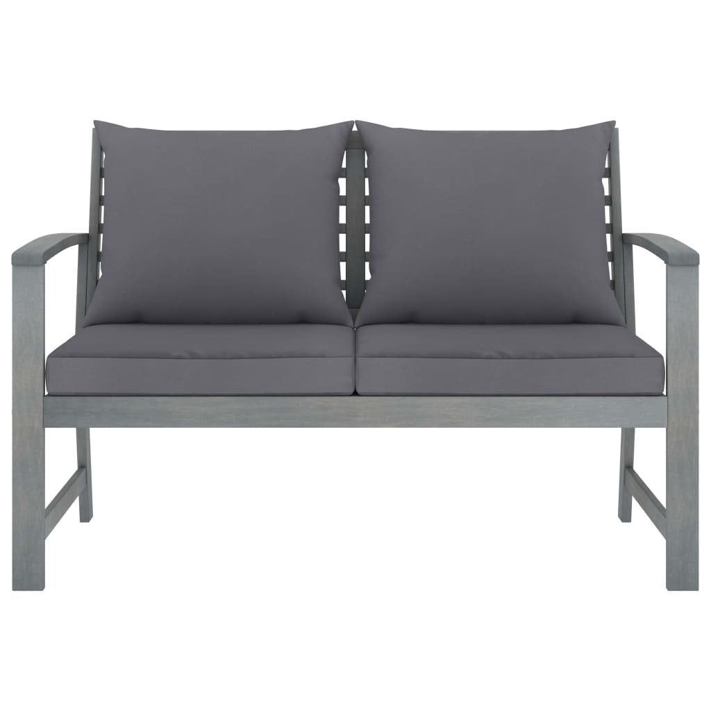 4-piece outdoor patio lounge set with cushions made of solid acacia wood by American Smart, perfect for outdoor relaxation.