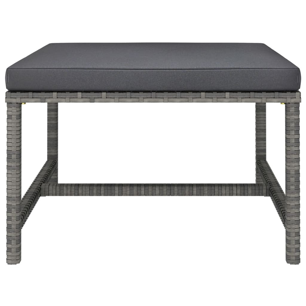 Gray 9-piece patio lounge set with cushions by American Smart WB, featuring poly rattan outdoor furniture for relaxing outdoor spaces.
