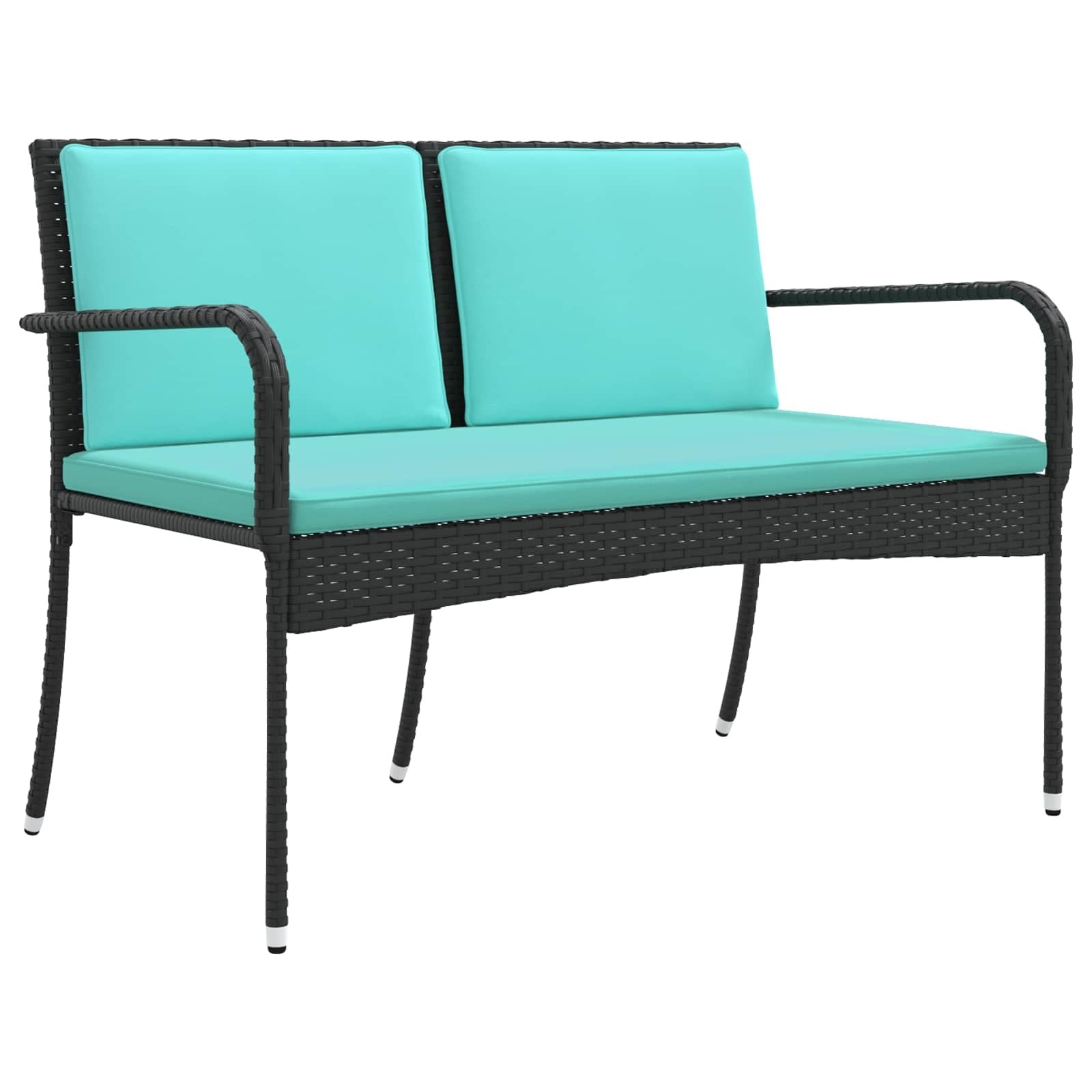 Black Poly Rattan garden outdoor furniture set with seating and table by American Smart - WB