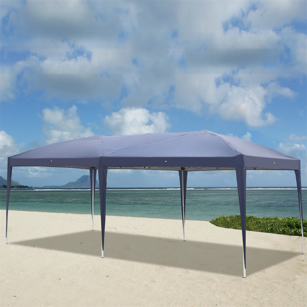 Blue US Outdoor folding camping tent with adjustable height, waterproof sun shelter, 3x6m, by American Smart - WB.