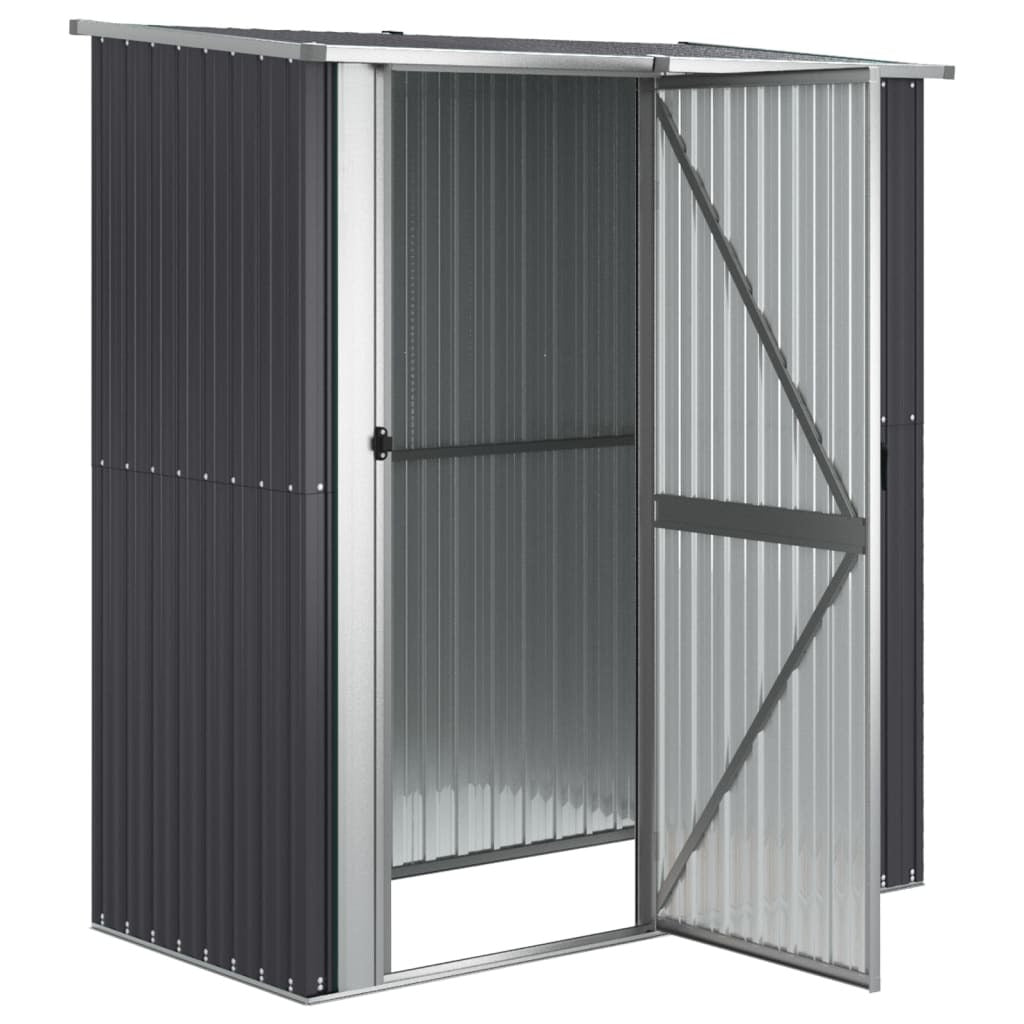 Anthracite garden shed by American Smart WB with galvanized steel, outdoor storage, measuring 71.1"x38.2"x82.5" for outdoor living.